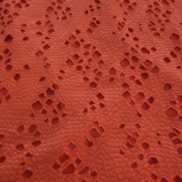 R&K CORAL Sleeveless Eyelet TANK Fully LINED dress. Medium. - Picture 9 of 10